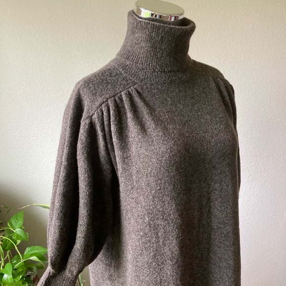 New Zara Grey Acrylic Polyester Short Sleeve Dress size L - Picture 5 of 16